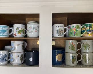 Vintage mugs: Hazel Atlas, House of Ardalt, Apple, Disney