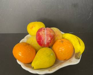 Faux ceramic fruit