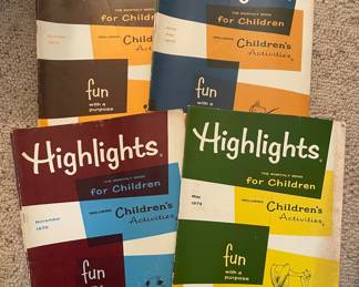Vintage 70’s Highlights magazines