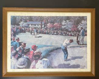 Arthur Sarnoff framed lithograph Vtg