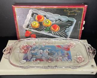Mikasa Crystal Bella Rosa serving tray