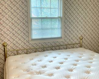 Brass King size bed frame and mattress