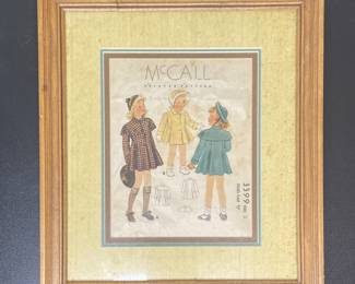 Framed McCall’s vintage printed pattern