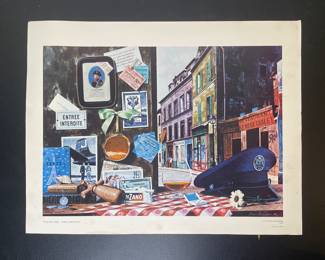 Vintage print Three Day Pass by Robert Geissmann US Air Force art collection