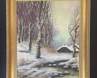 Framed vintage landscape