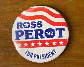 Vintage 92 Ross Perot President pin