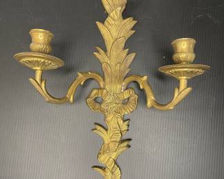 Brass sconce vtg