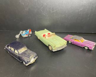 Vintage toy cars, Thunderbird, Rolls Royce, Cadillac Eldorado, Hot Wheels RRRumblers Torque Chop