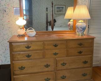 Vintage Maple dresser with Mirror