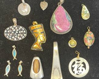 Vintage brooches, some Sterling silver