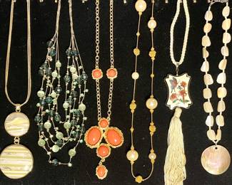 Cloisonné, Mother of pearl, Chico’s necklaces