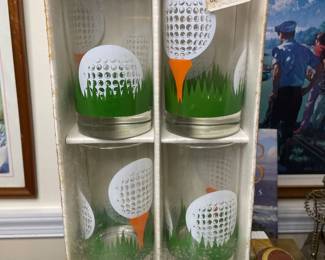 Libbey vintage golf glassware
