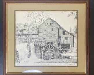 Old Yates Mill print, Jerry Miller
