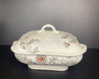 Vintage floral covered dish