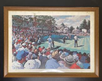 Arthur Sarnoff framed lithograph Vtg