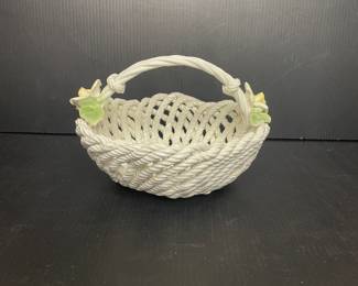 Ceramic basket Italy vintage