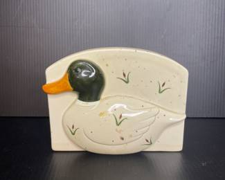 Ceramic duck desk caddy