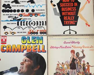Glen Campbell, Action Stereo, Sweet Charity, How to Succeed in business vinyl