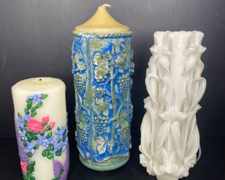 Vintage carved candles