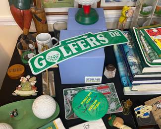Golf decor, figured, books, art & more