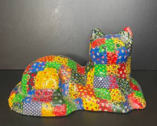 Patchwork ceramic cat