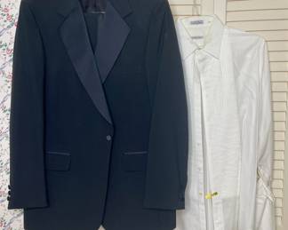 Atwood for Raleigh’s tuxedo & Christian Dior tuxedo shirt