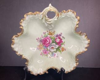 Norcrest Japan porcelain dish, French Bouquet vtg