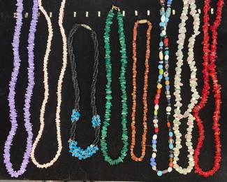 Beaded & natural stone necklaces