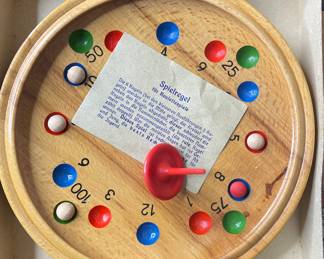 Vintage German wooden roulette game