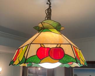 Stained glass pendant light vintage