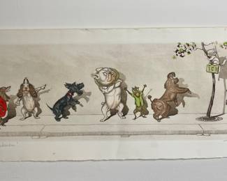 Vintage print by Boris O'Klein, "Le Malentendu