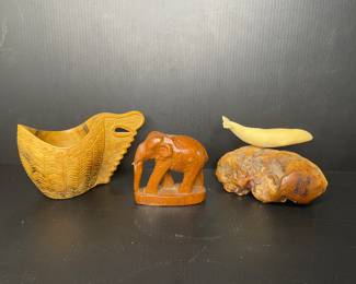 Carved wood figures