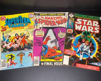 Superman, The Amazing Spiderman, Star Wars comics