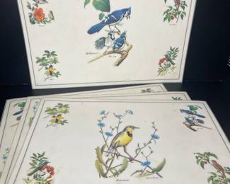 Vintage bird placemats