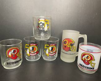 Vintage Washington Redskins memorabilia Glassware