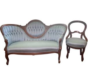 Victorian Sette and accent chair