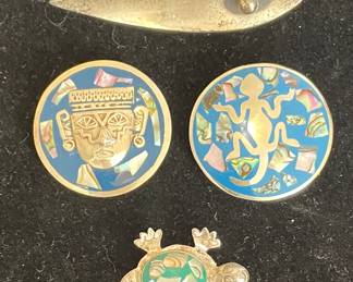 Sterling Silver brooch pendants: Alapaca Mexica, Danecraft