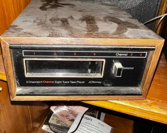 JCPenney 2 Channel/4 Channel Eight Track Tape Player, also known as a quadraphonic 8-track player