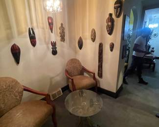 Vintage antique African masks