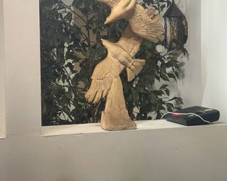 Large flying. Birds sculpture