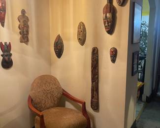 Vintage antique African masks