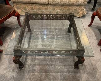 Wrought iron antique coffee table