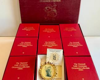 Hummel Gold Christmas Ornament Collection in Boxes