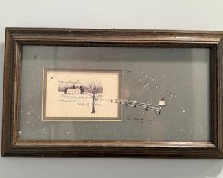 Framed "Nothing happens.....without a dream" by D. Morgan/ 1987.