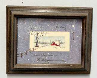 Framed Art "Painting Dreams Across the moon." by D Morgan/1990