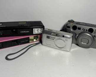 More Vintage Cameras--Keystone EverFlash, Concord 110, Olympus Stylus 500 and Fujifilm Discovery DL-320
