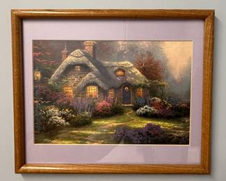 Framed/Matted "Everett's Cottage" by Thomas Kinkade
