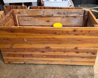 Large Wooden Chest with Lid
