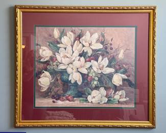 Framed/Matted "Magnolia Inspiration" by Barbara Mock