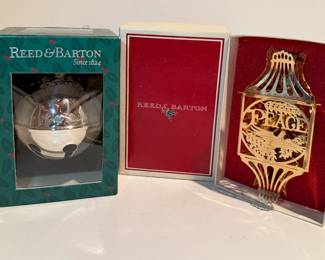 Reed and Barton Christmas Ornaments with Boxes